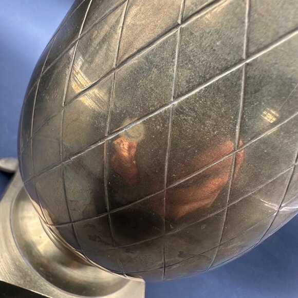 Vintage Brass Pineapple Candlestick Holder Statue Paw Feet Tropical Fruit Decor - Picture 12 of 14